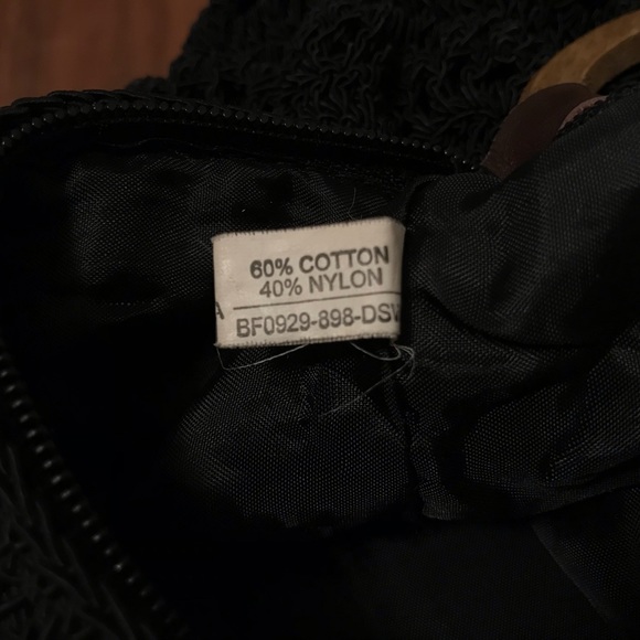 Cappelli crochet hand bag in black - Picture 7 of 13